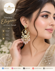 Timeless Elegance Kundan & Pearl Drop Earrings