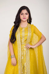 Plazzo Sharara with Cape Dupatta