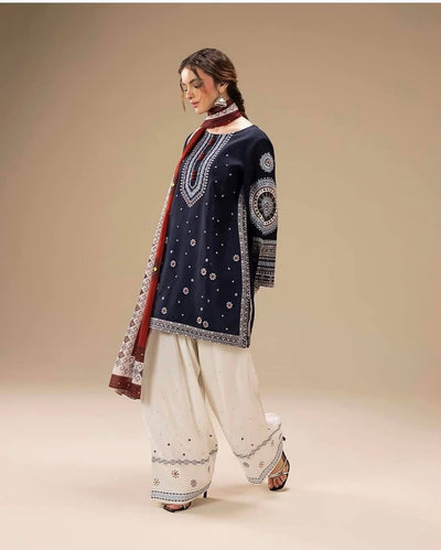 Dubai Silk Premium Printed Threepiece
