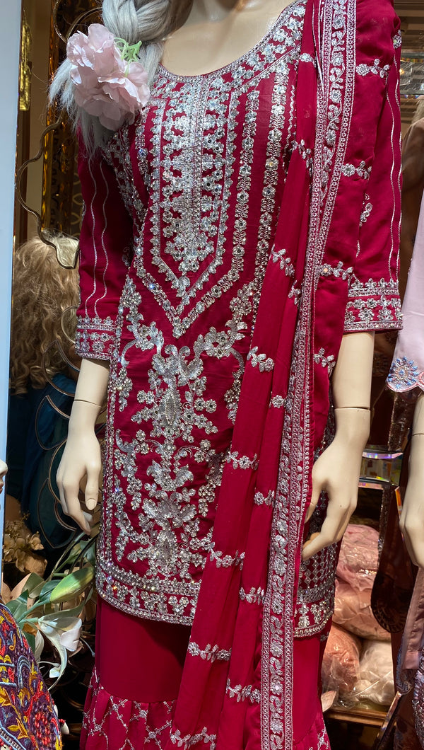 Gorgeous Sharara Threepiece Suite
