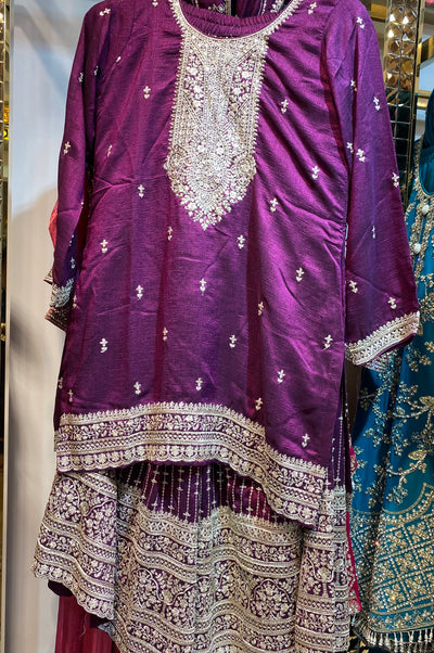 Sharara Style Party Threepiece